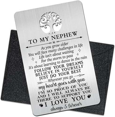 To My Nephew I Love You Wallet Card - Graduation Gifts For Nephew