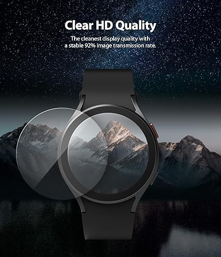 Miniatura 4 de Ringke Vidrio [Paquete de 4] Compatible con Samsung Galaxy Watch 4 Protector de pantalla (1.732 pulgadas), dureza 9H, antiarañazos, cubierta