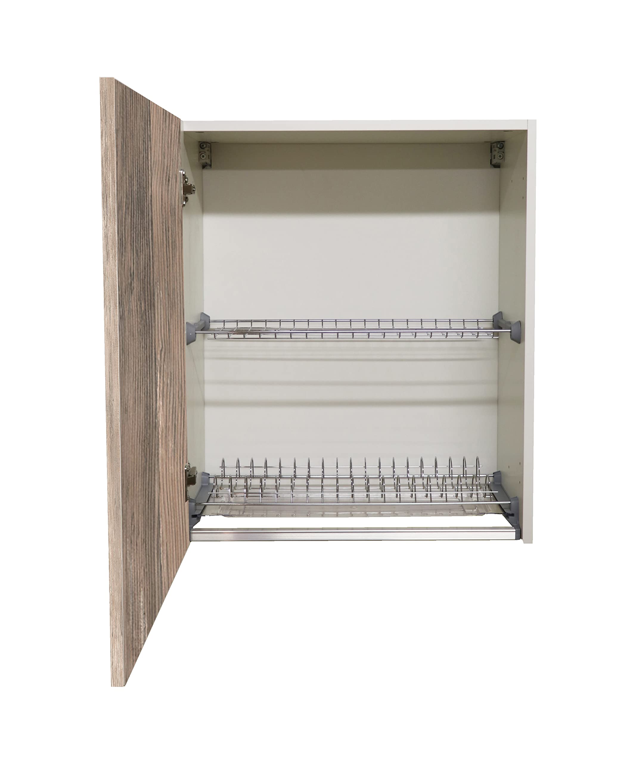 Pensile Cucina In Legno Nobilitato Bianco, Mobile Alto Con 2 Ante, Pensile Componibile Moderno Made In Italy H90xl60xp33cm 87421649