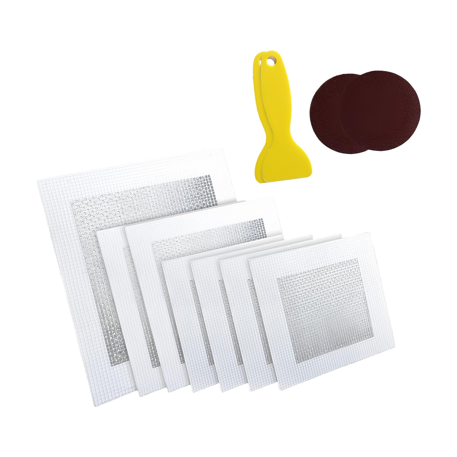 Elnwnnkc Type Aluminum Fiberglass Wall Patches Set With Sanding Tool For Cracking Surfaces Restoration Rustproof Wall Patching Set