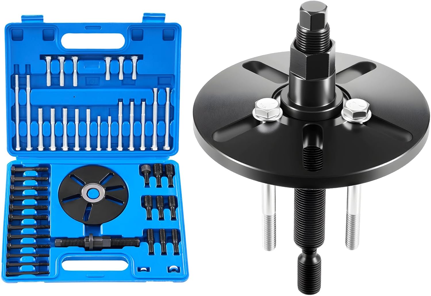 VEVOR Harmonic Balancer Puller Removal & Install Tool Kit, All-Steel Harmonic Balancer Installer Set Tool Kit for Removing and Installing of Balancers, Flywheels, Crankshaft Pulleys, Steering Wheels