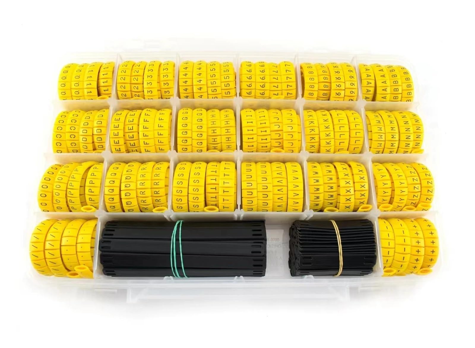 Wdsbznb One Color Cable Tags 1100/330Pcs Cable Marker Mark Cable Tie Tags Number Box Markers For Cables To A To Z Numbers 0 To 9 Printer(330Pcs)