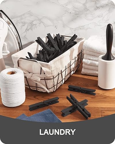 Vista 110 de Alfileres de ropa de madera para manualidades, pinzas de cierre de agarre fuerte, clips de ropa de madera de abedul, pinzas de ropa para colgar