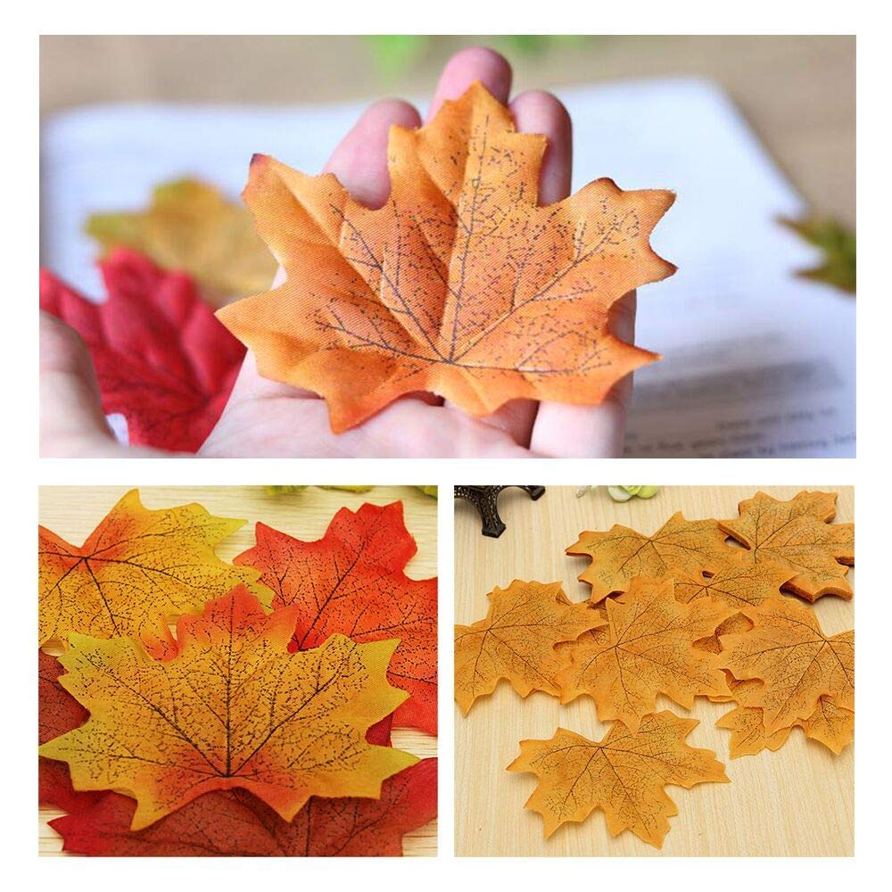 Amazon | 400枚8 x 8 cmセット紅葉の造花人工紅葉カエデの葉もみじ楓の