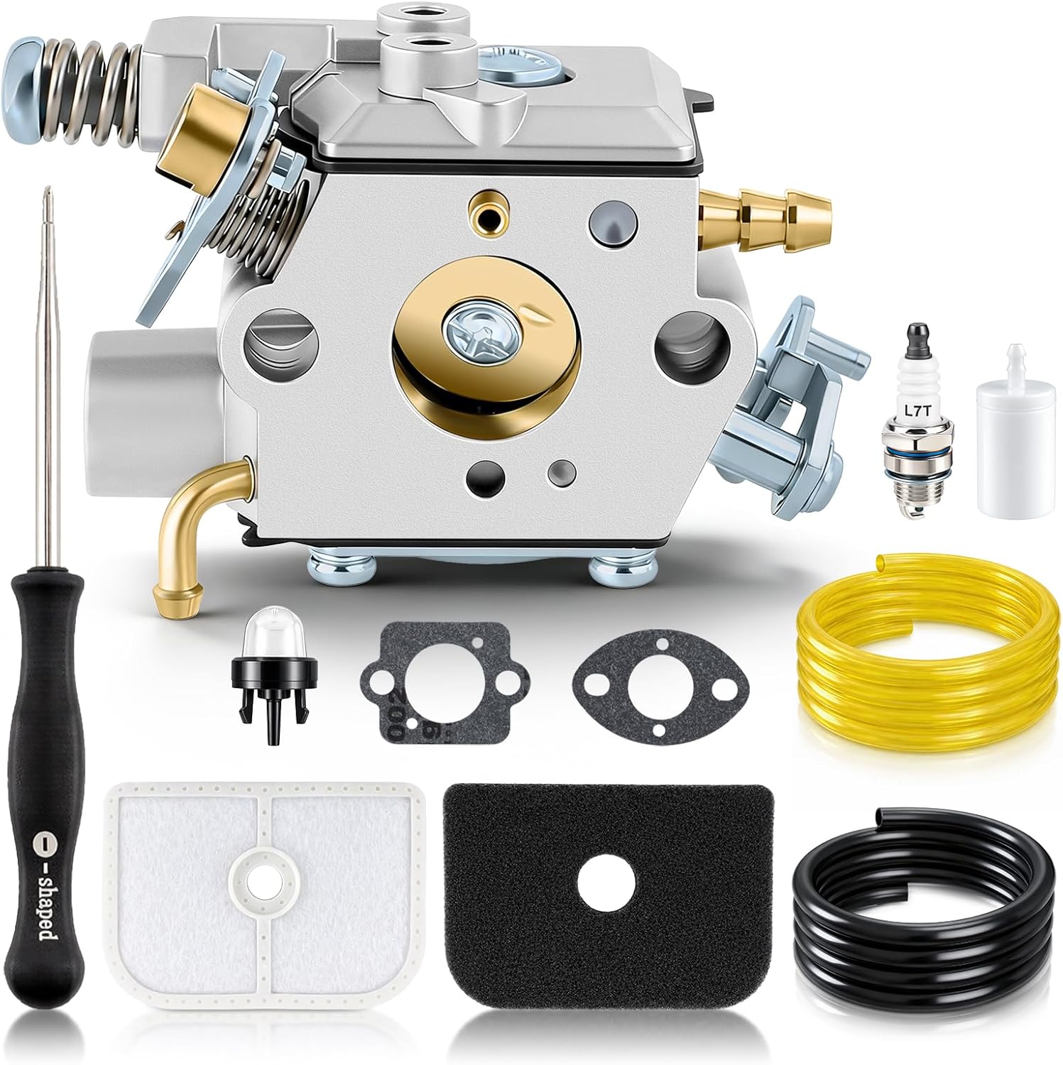 584901402 Carburetor for Husqvarna 525 Brushcutter, 525Trimmer, 525 Pruner, 525 HF3S Hedge Trimmer with Air Filter Tune-up Kits