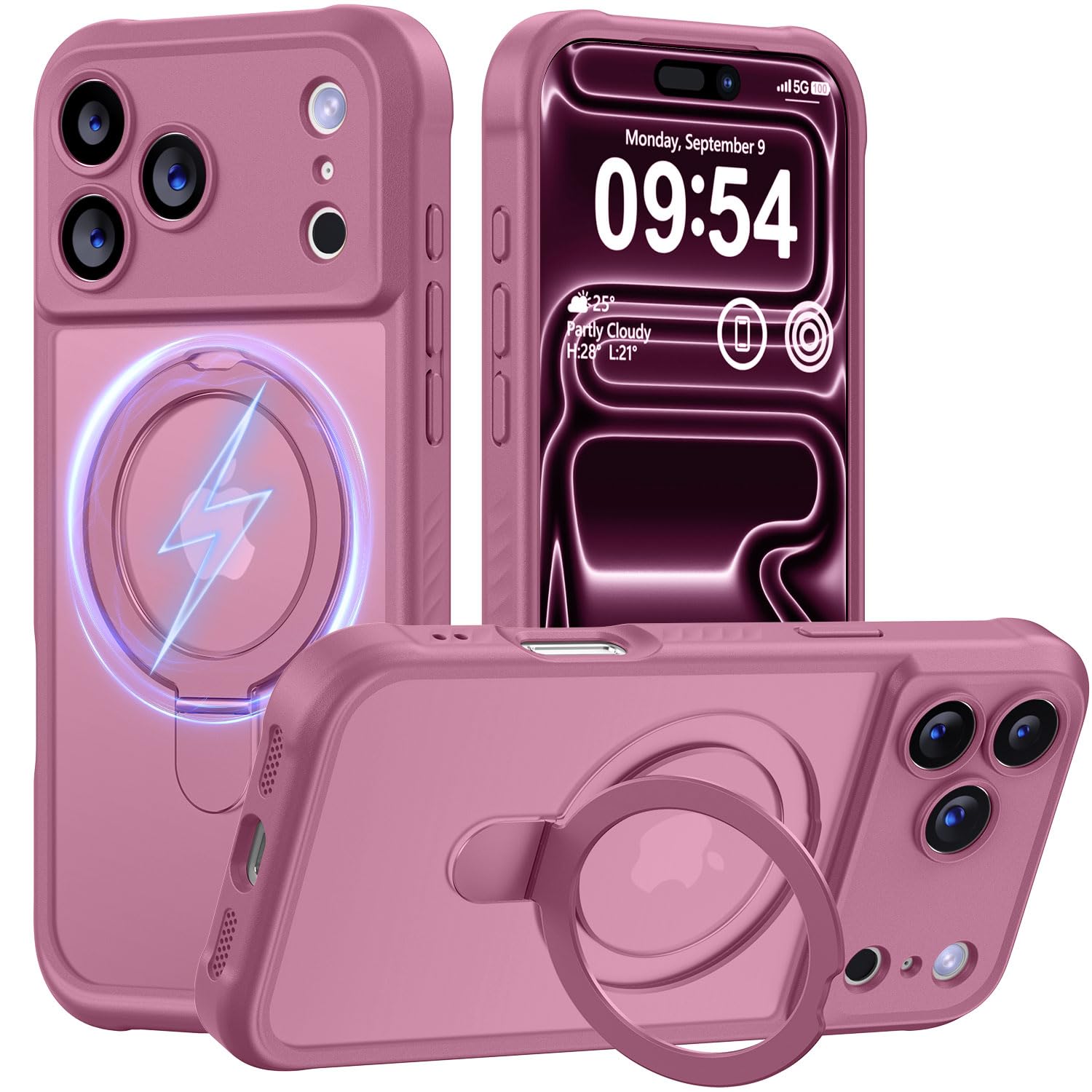 MOCCA Magnetic for iPhone 17 Pro Max Case with Stand,Lavender Purple