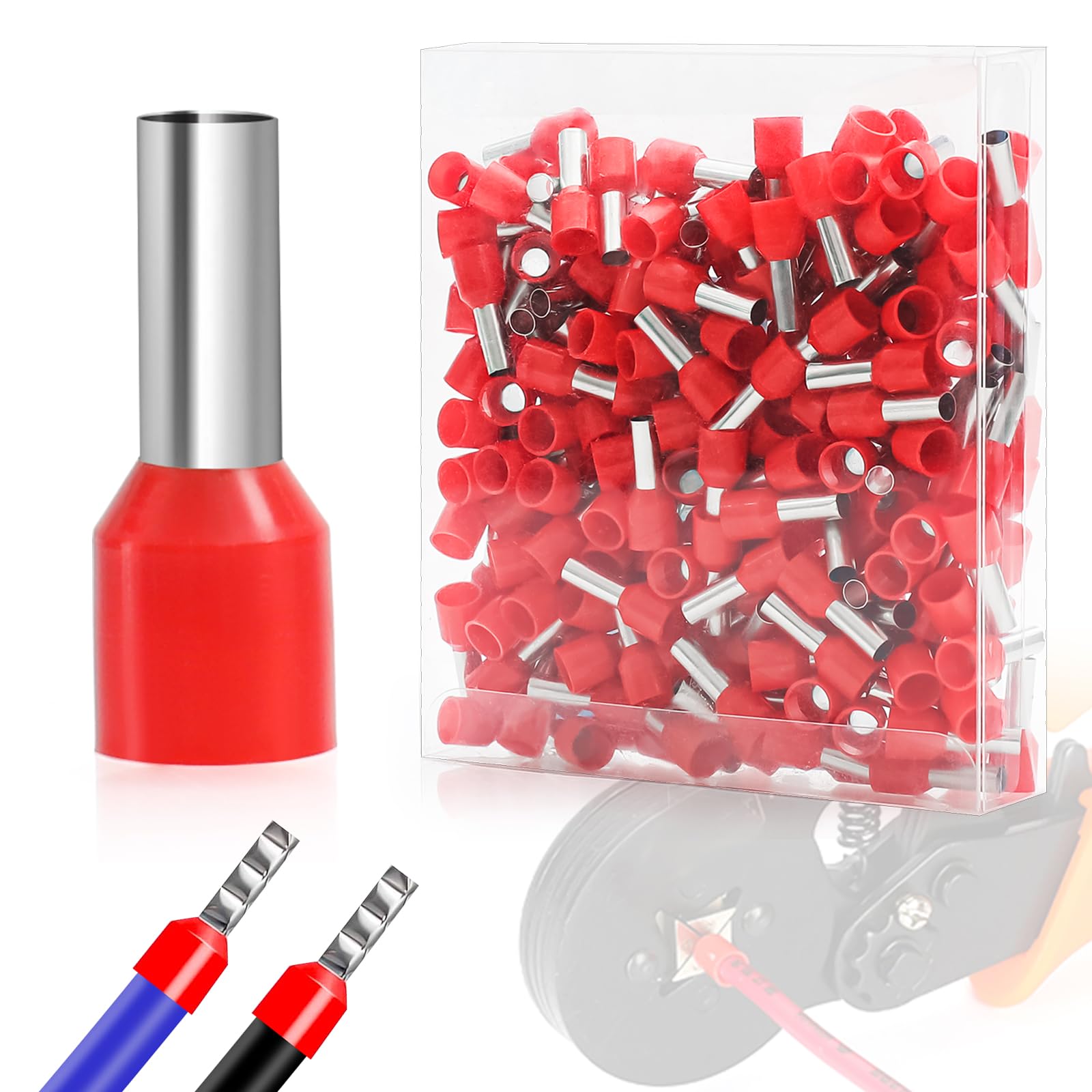 50 Terminali A Crimpare Isolati Rossi Per Cavi 10 Mm² - Foto 9