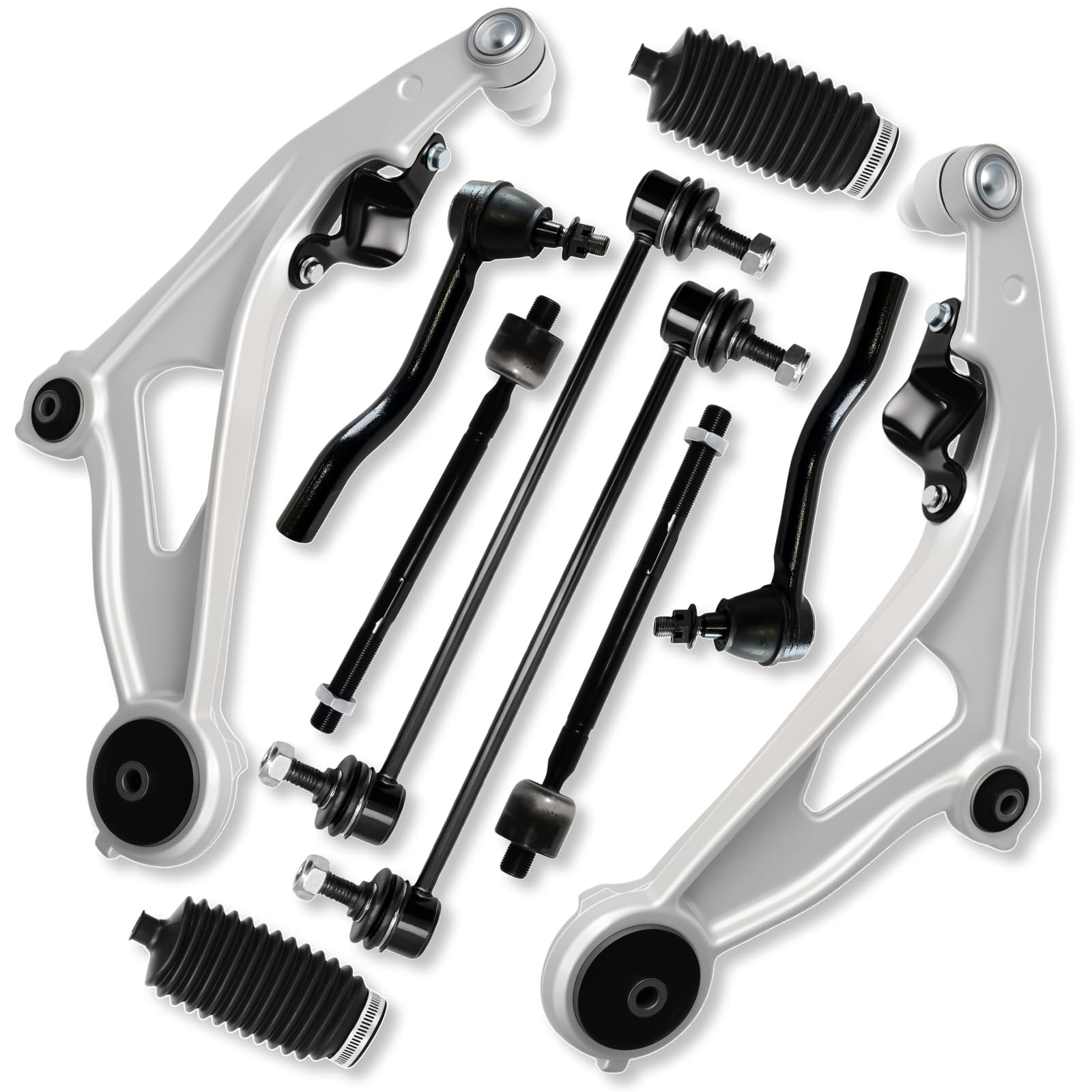 Photo 1 of ***MISSING PCS***
Torsiva 10PC Front Lower Control Arm Sway Bar End Link Tie Rod End Fit for Infiniti 2013 JX35 2014 2015 2016 2017 2018 2019 QX60 for Nissan 13-19 Pathfinder K623063 ES801265 EV801209 K623064 K750094