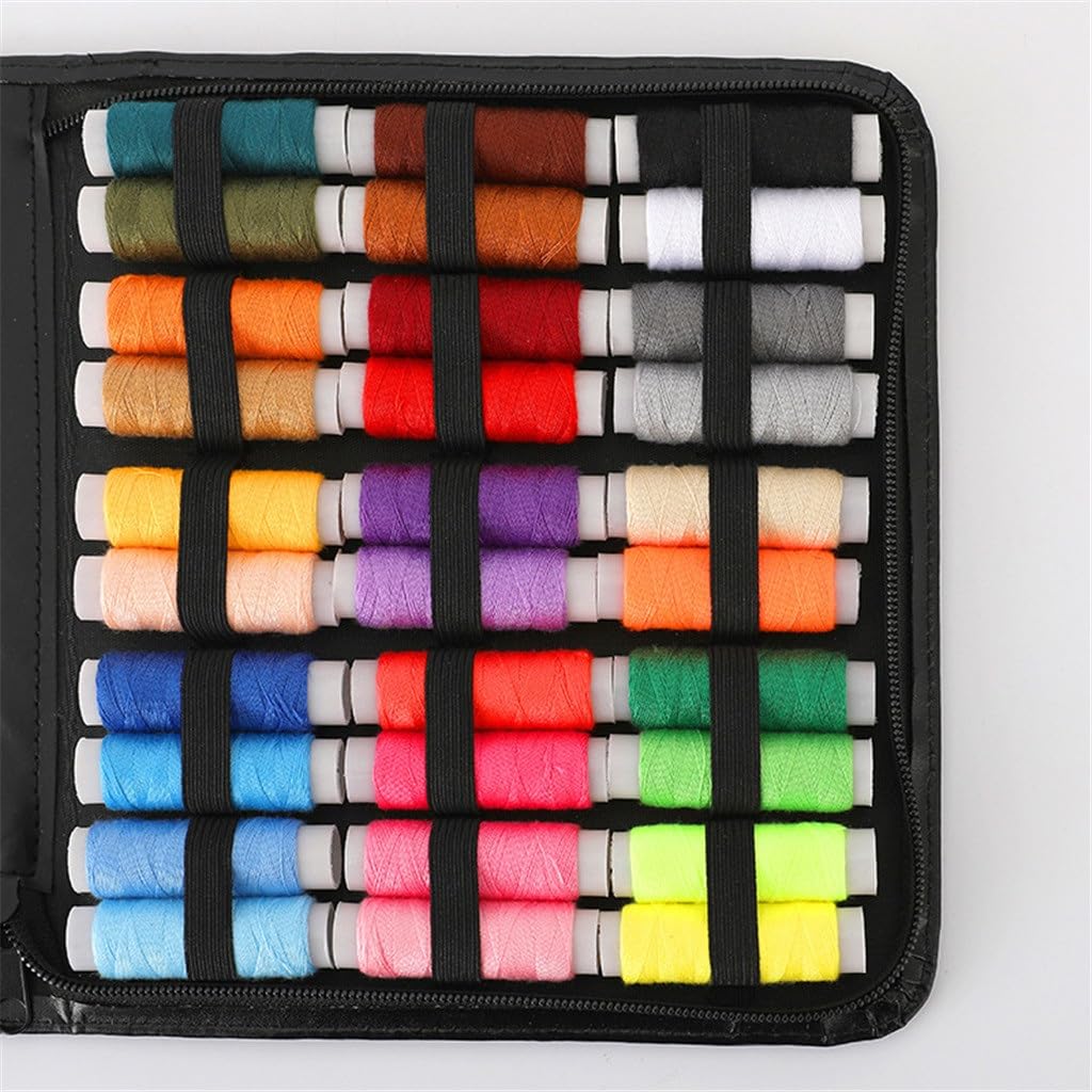 Kit de Costura de Viaje para el hogar, fácil de Llevar, 30 Hilos, Conjunto de Costura para reparación, 112 Piezas