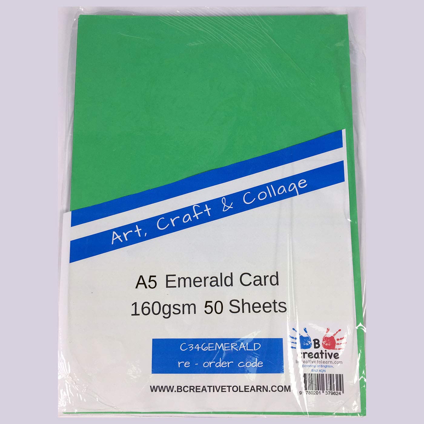 A5 Emerald Green Craft Card - 50 Sheets, 160gsm Coloured Printer Card - Image 4