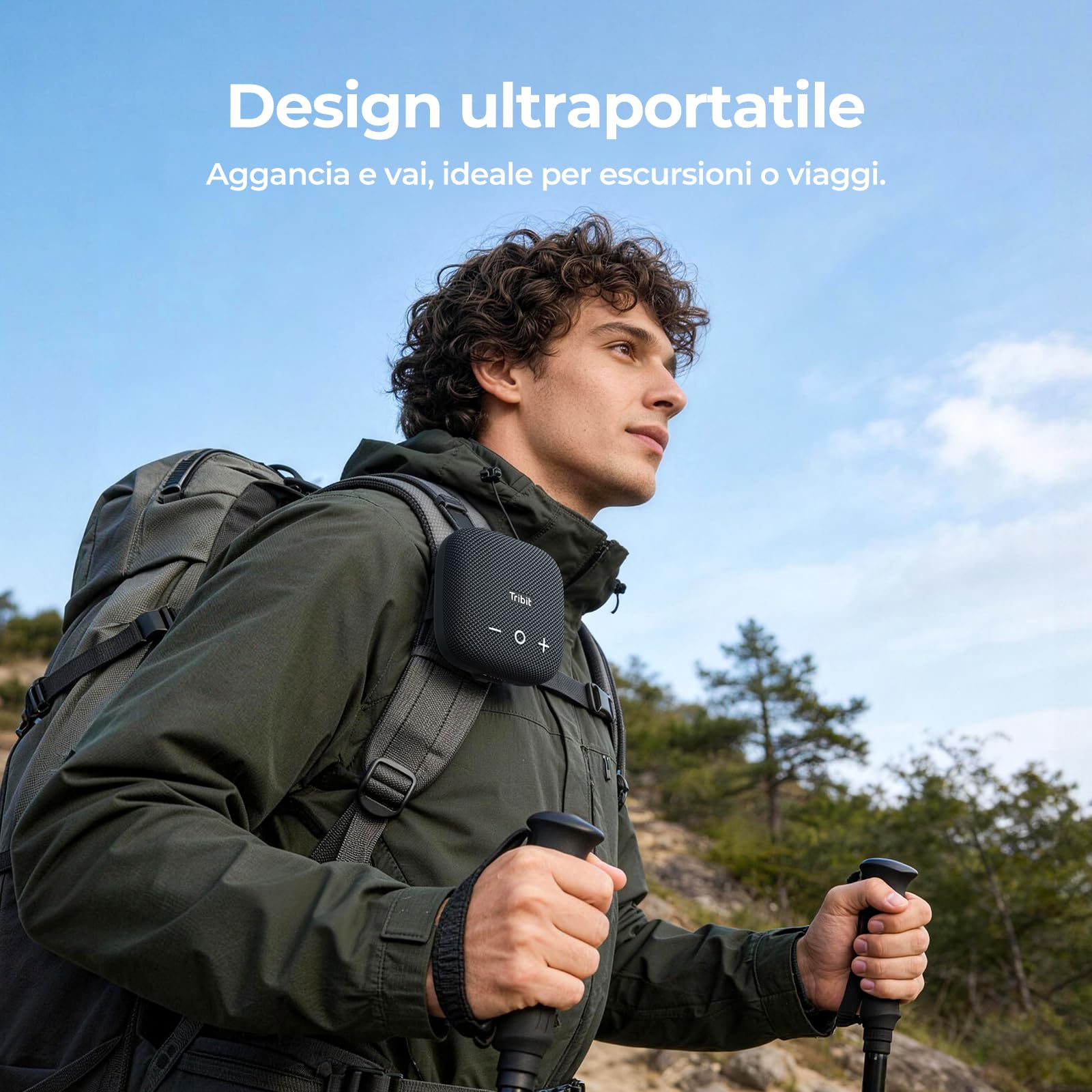 Tribit StormBox Micro 2 Cassa Bluetooth Portatile, 10 W, IP67 impermeabile | XBass,12 ore, wireless, Bluetooth 5.3, EQ, accoppiamento TWS, microfono integrato, bici, esterno, nero