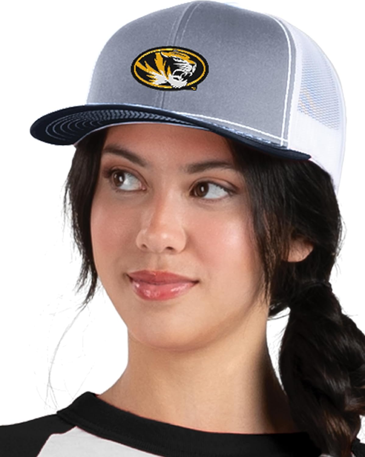 Pacific Headwear NCAA Men's Contrast Stitch Trucker Snapback Hat - Image 5