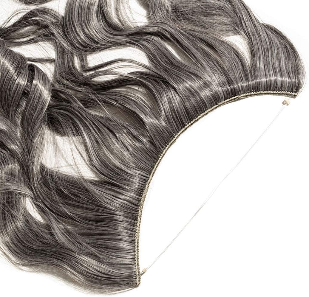 Secret Headband Wire in Natural Hair Extensions Rubber Band Straight Curly Wavy Hairpieces Brown Blonde Ombre for Women 20" Curly - Image 3