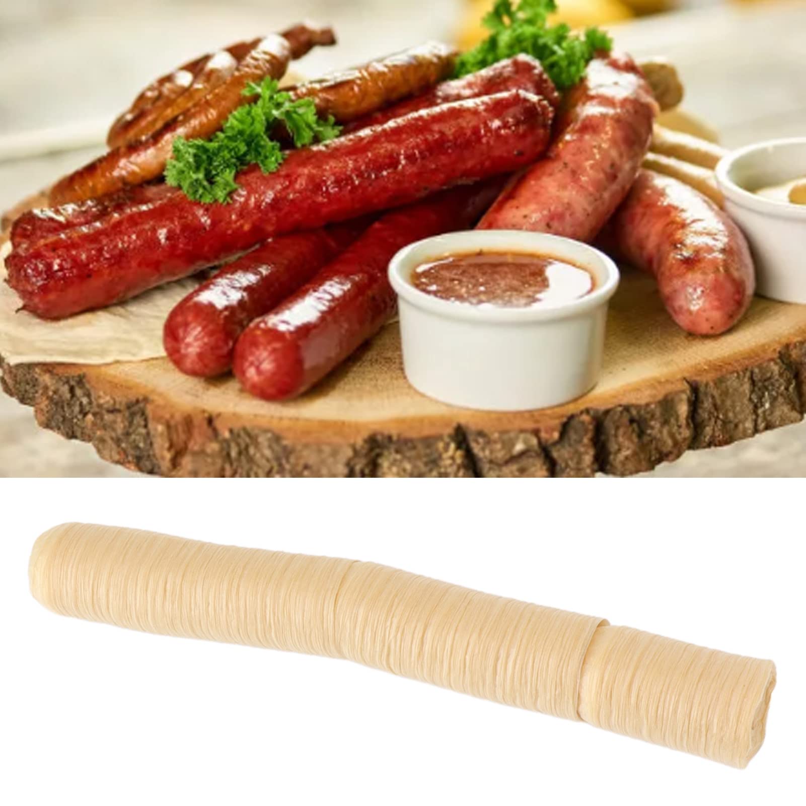 Tripa De Colágeno Comestible Para Salchicha Ahumada Tubo De Tripa De Salchicha De Cerdo Seco