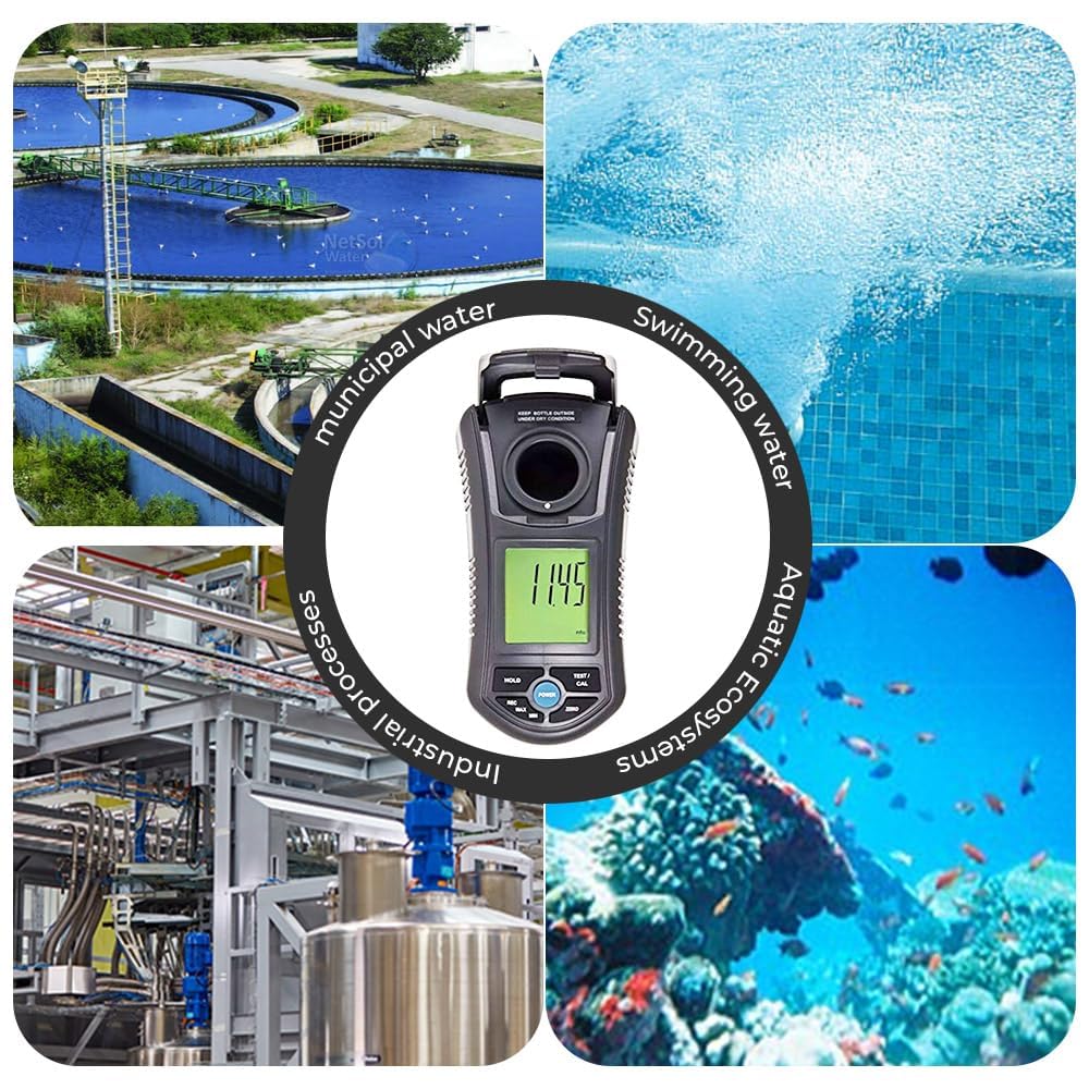 *Envío el mismo día*Medidor de turbidez para lagos, tanques de agua, ríos, manglares, prueba de agua municipal junto con certificado de calibración de fábrica | TU-2016