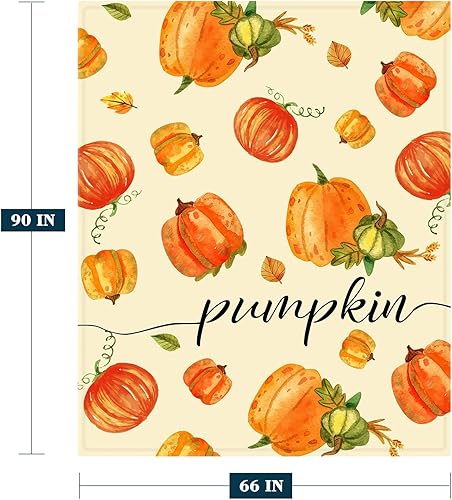 Miniatura 121 de YeeJu Manta decorativa de otoño, color naranja, Acción de Gracias, otoño, lindas calabazas, manta para sofá, cama, sala de estar, suave, acogedora