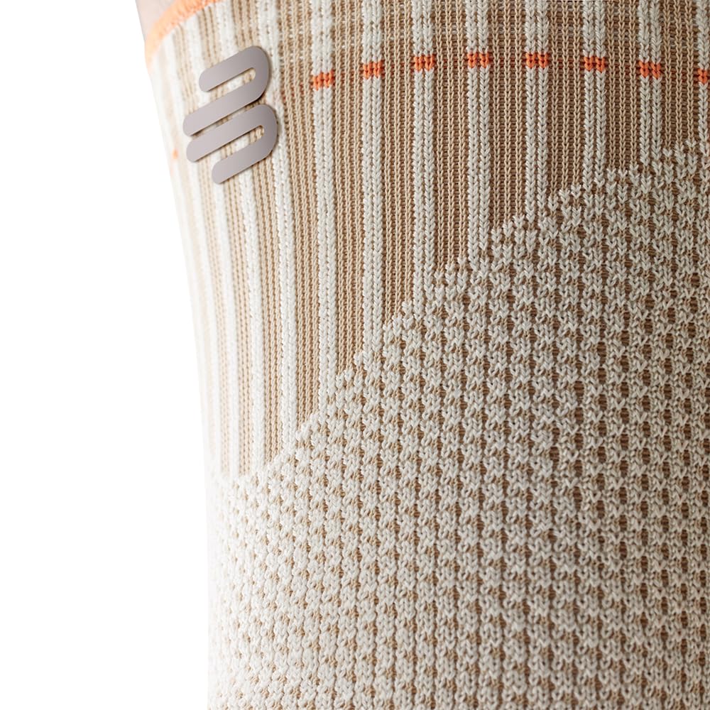 BAUERFEIND Kniebandage zum Wandern „Outdoor Knee Support“, 1 Unisex Wanderbandage zur Wanderausrüstung, Rechts & Links tragbar, Individuell einstellbarer Strap, Merino Wolle