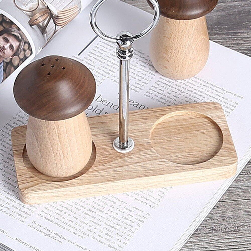 SET MACINA SALE E Pepe in Legno Con Vassoio, Macinapepe Manuale Con Grana Regola EUR 12,99