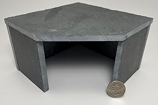 TheFrogHouse Slate Stone Reptile Hide 6x6x3.5 Bottomless Natural Cave Decor