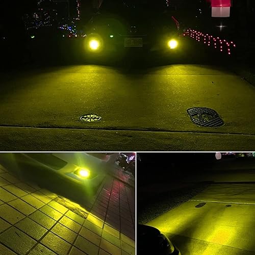 Vista 7 de PHINLION Bombillas LED antiniebla H8 H11 3000K amarillo dorado, 3200 lúmenes, superbrillantes, 3030 30-SMD chips H16 DRL de repuesto