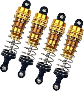 For MJX H16 16207 16208 16209 16210 For 4個入り 金属製 フロント&リア オイルショックアブソーバー ダンパー 1/16 RCカー アップグレードパーツ RCショックアブソーバーパーツ