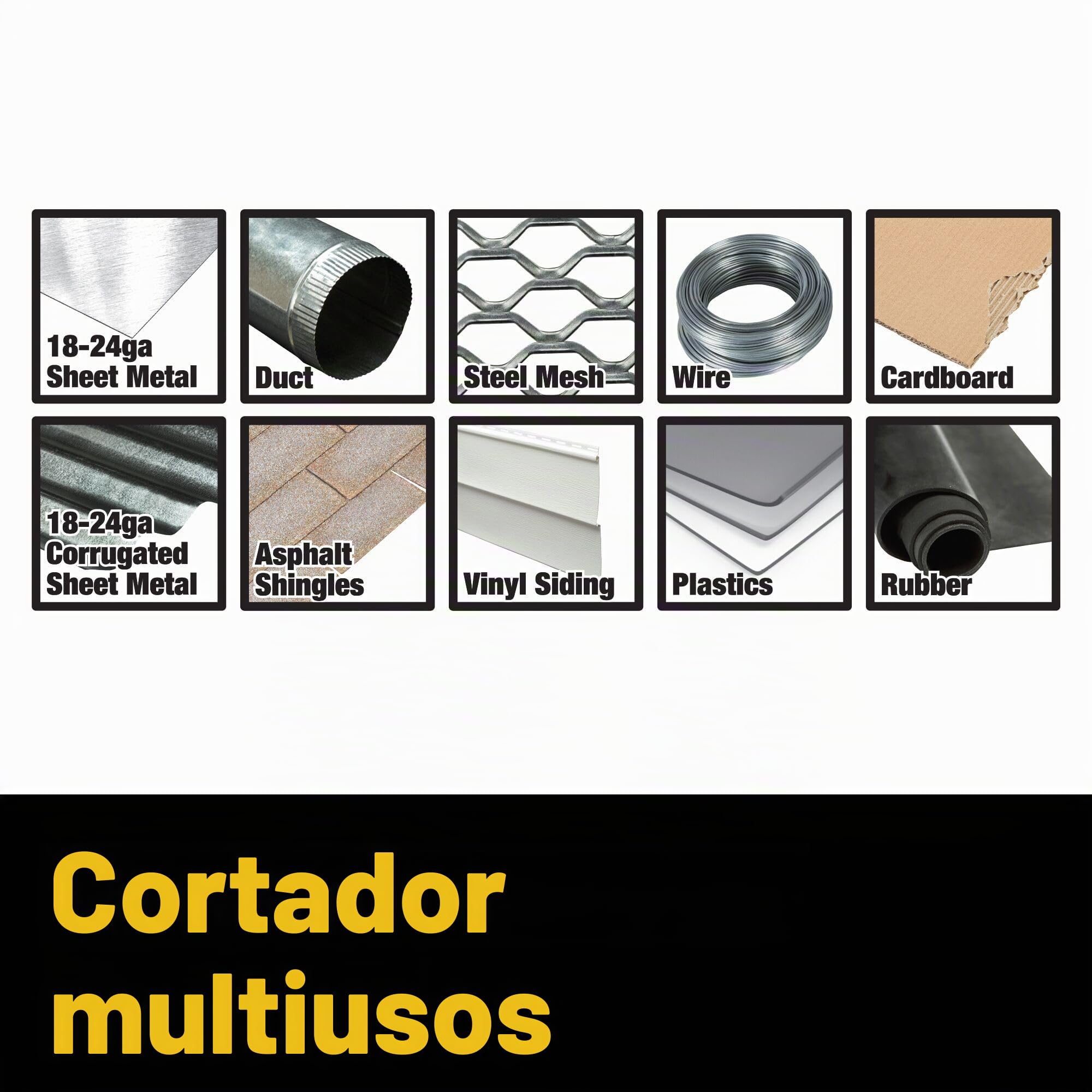 DEWALT Accesorio para taladro de corte de metal, listo para impacto, cabezal giratorio de 360 grados, corta material de 18 GA (DWASHRIR) (amarillo, negro)