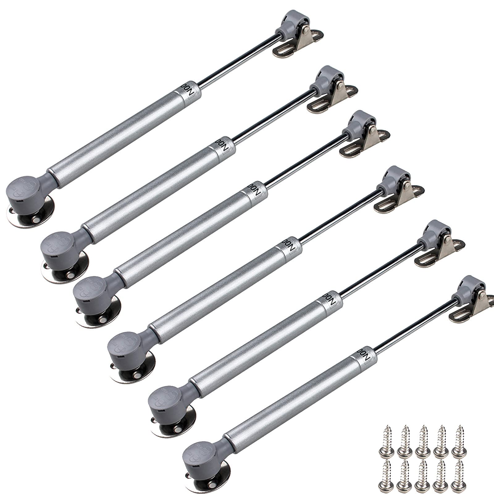 FGJsfhrDTU 100N 268mm Hydraulic Gas Strut Multicolor Cabinet Door Support 2-8 Pack(Silver,268mm 6pcs)