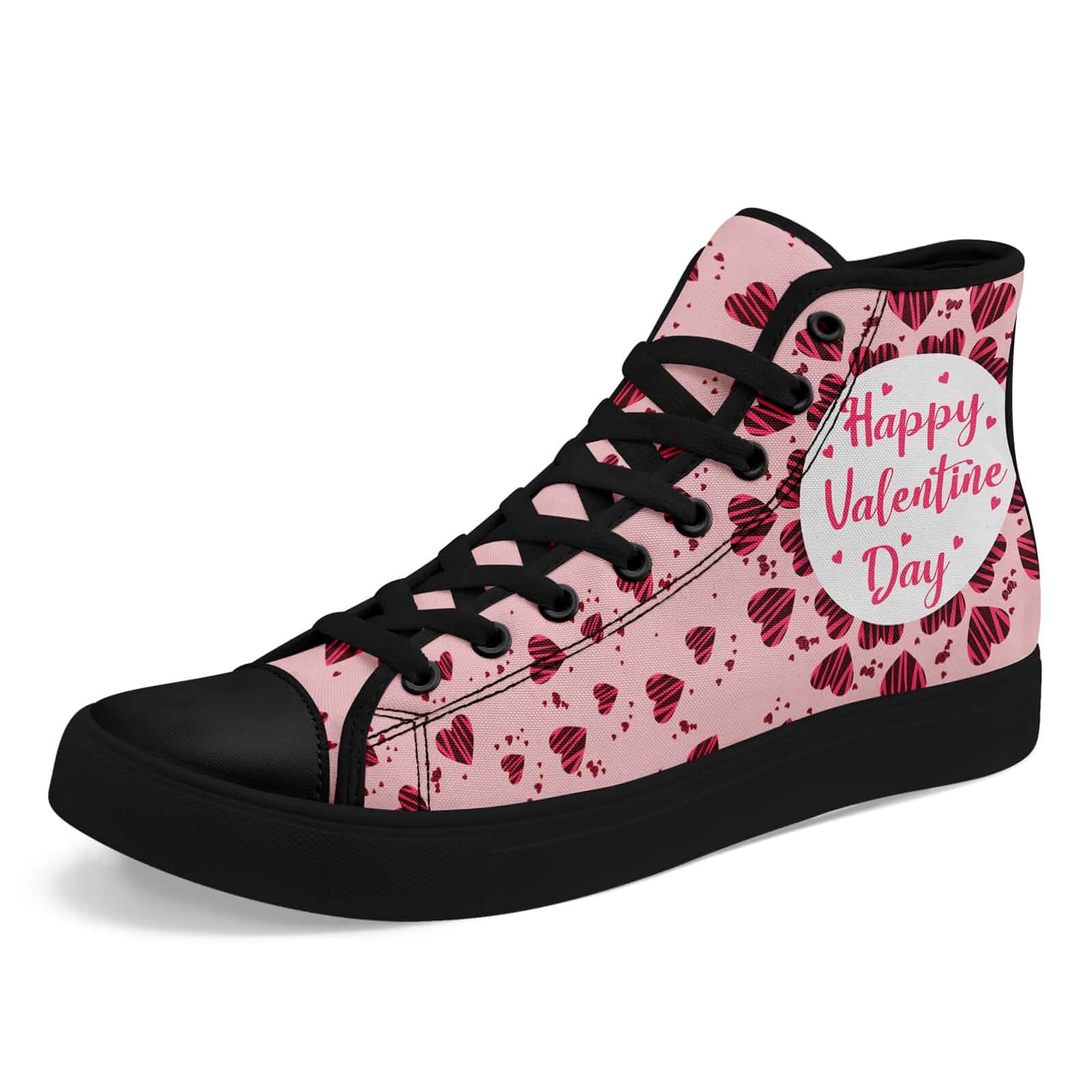 High-Top Sneakers for Men & Women – Romantic Design Canvas Shoes Stylish Casual Streetwear Walking Shoes, Trendy Lover Gift
