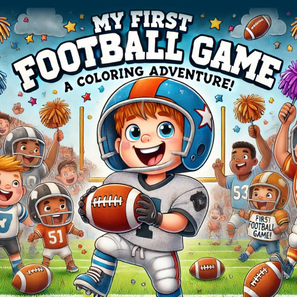 My First Football Game A Coloring Adventure!: Experience the Excitement of a First Football Game Through Fun and Action-Packed Coloring Pages