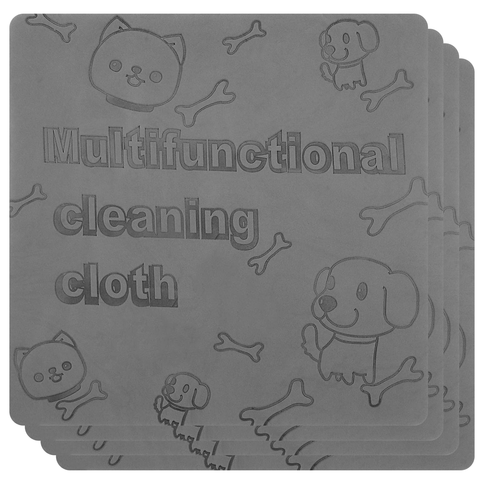 4pcs Damp Clean Duster Towel Reusable Streakless Cleaning Cloths Soft Sponge Cleaning Cloths Thick Damp Dusting Cloth Water Absorbent Damp Cleaning Duster for Window Tiles Blinds 23×23×0.4cm