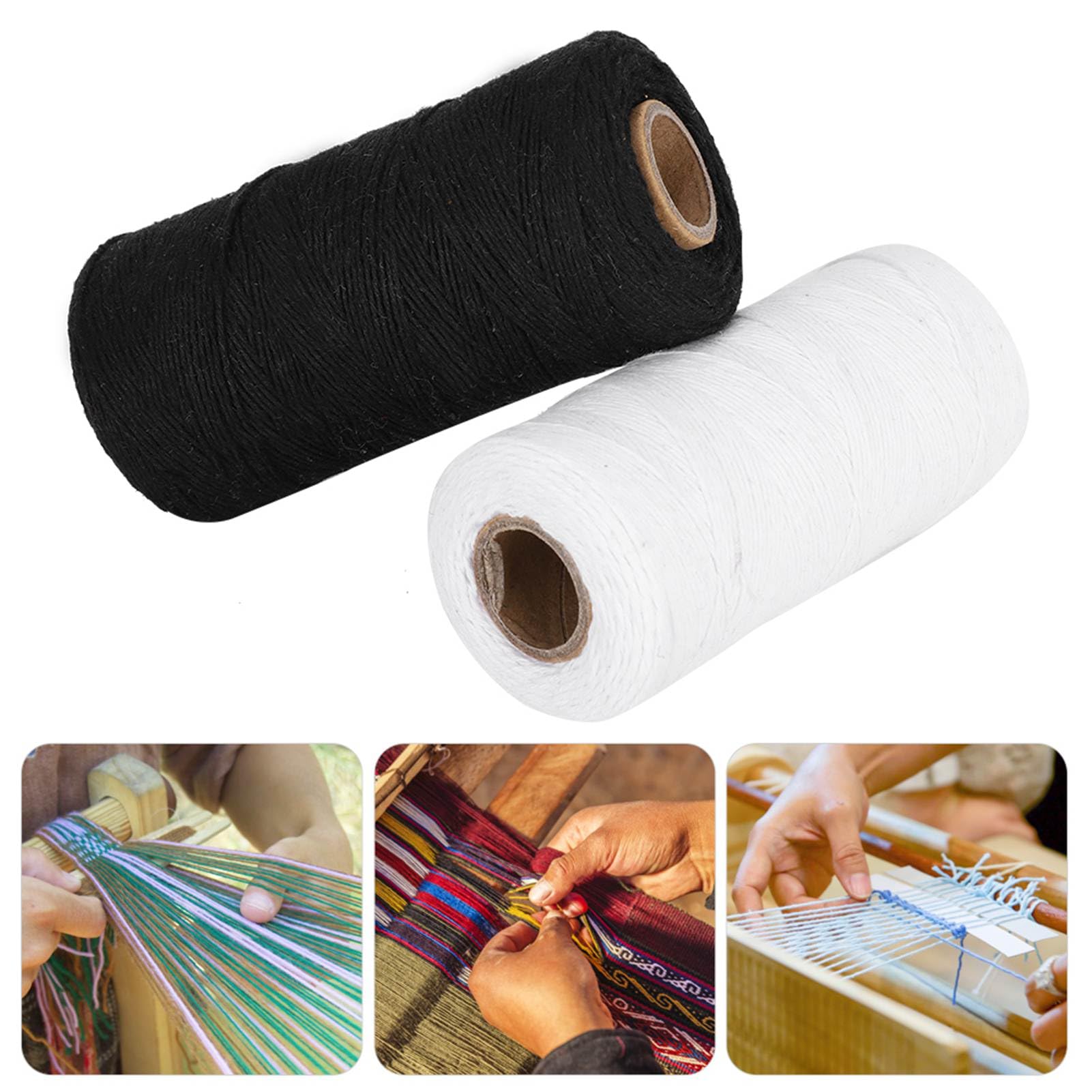 Set di 2 fili per macchina da ricamo di alta qualità 8/4 - Filato di cotone per tessitura da 250 m - Resistente e durevole - Ideale per tappeti e vari progetti di tessitura