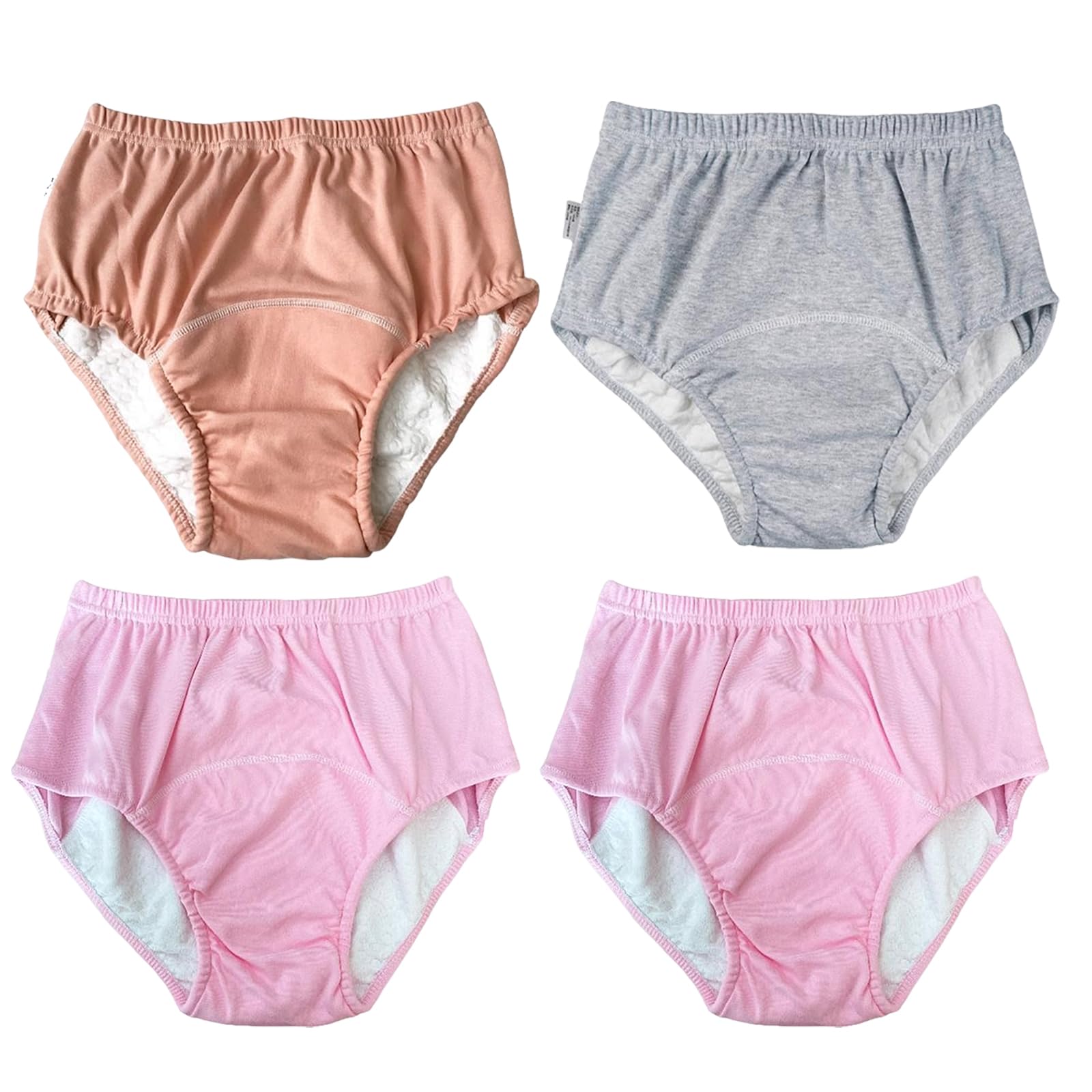 4pcs Pannolino per Adulti, Pannoloni per Anziani Pannolini Lavabili 100% Cotone Riutilizzabili Intimo per Incontinenza con i Pannolini,XXL
