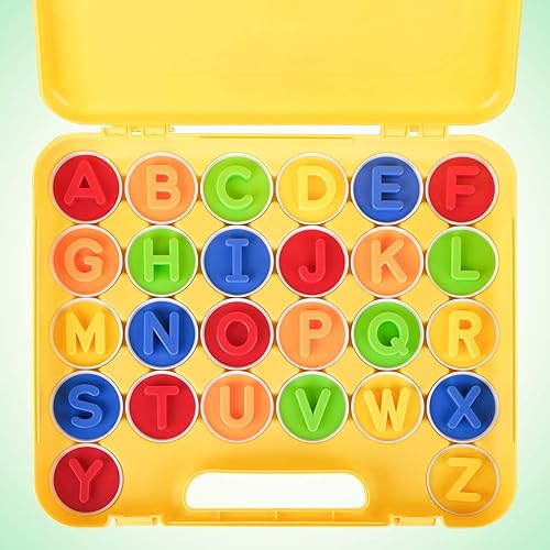 Miniatura 2 de Coogam Letras a juego Huevos 26PCS ABC Alfabeto Recoginition Clasificador de Color Puzzle Pascua Viajes Bingo Juego Mayúsculas Aprendizaje Educativo