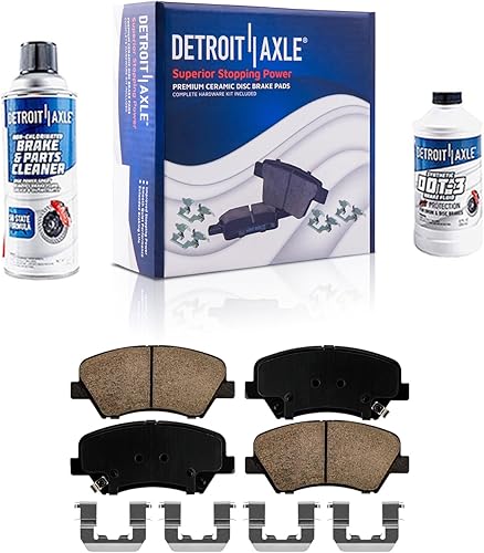 Detroit Axle - Pastillas de Freno Delantero para Hyundai Elantra Veloster Kia Forte Koup Forte5 Pastillas de Freno Cerámica w/Reemplazo de Hardware
