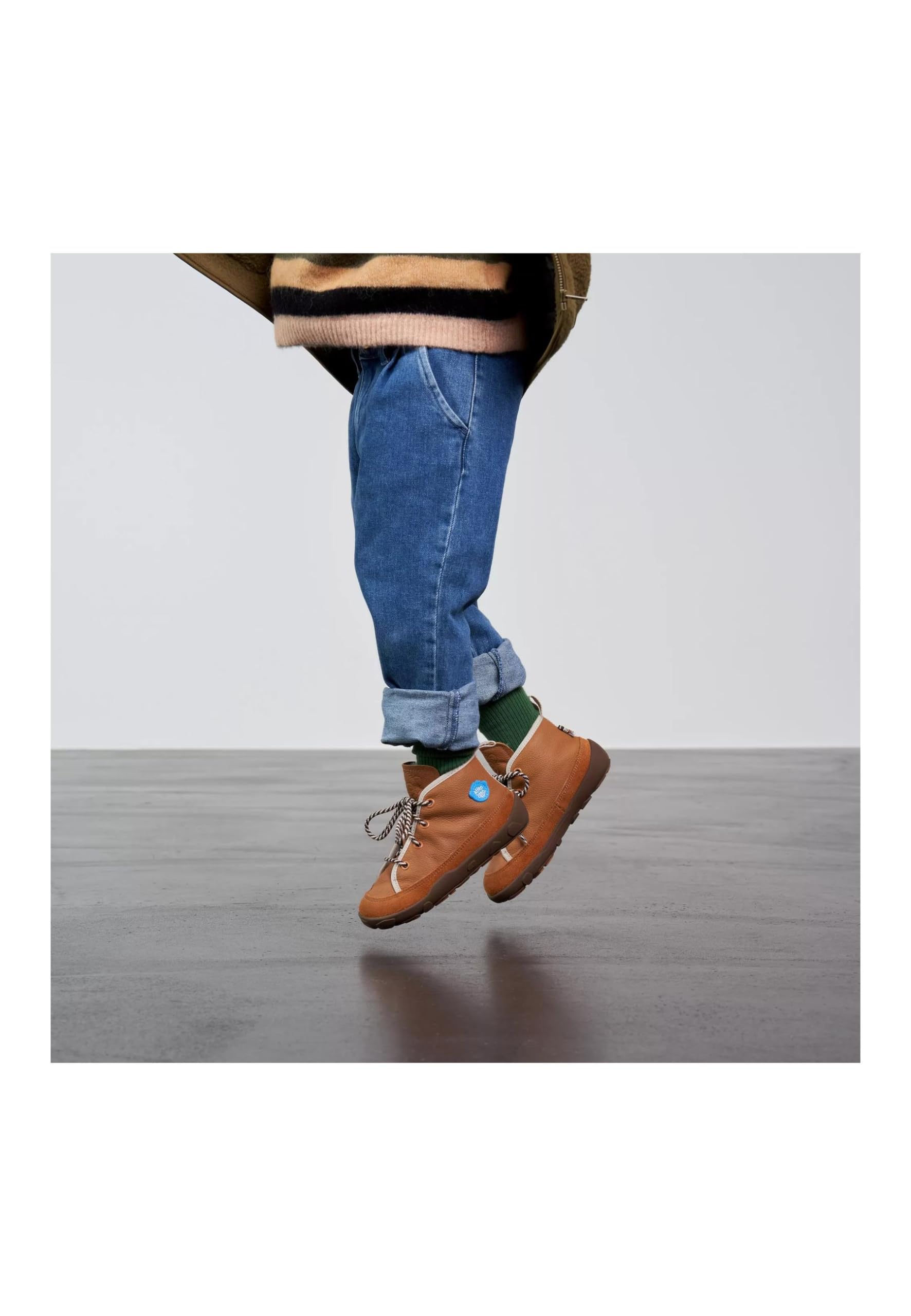 Affenzahn Winterschuh Leder Easy reflektierend, kuschelig warm mit Schaffell gefüttert Größe 21-32