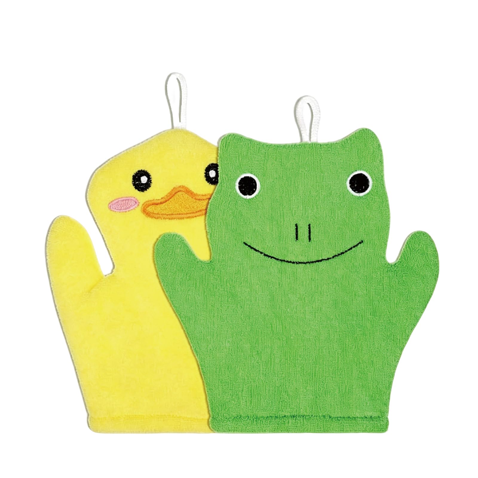 Loofah for Kids, Bath Scrub Sponge, Baby Bath Wash Cloths, Exfoliating Glove, 2PCS Gentle Skin Cleansing, Fast-Drying Design with Hanging Loop, Machine Washable-image-29
