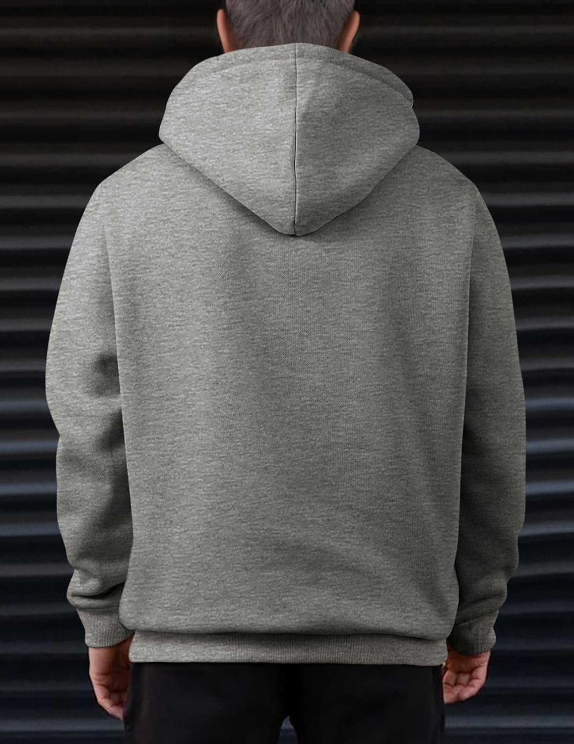 JMIERR Mens Casual Cotton Hoodies Drawstring Quarter Zip Pullover Sweatshirts - Image 4