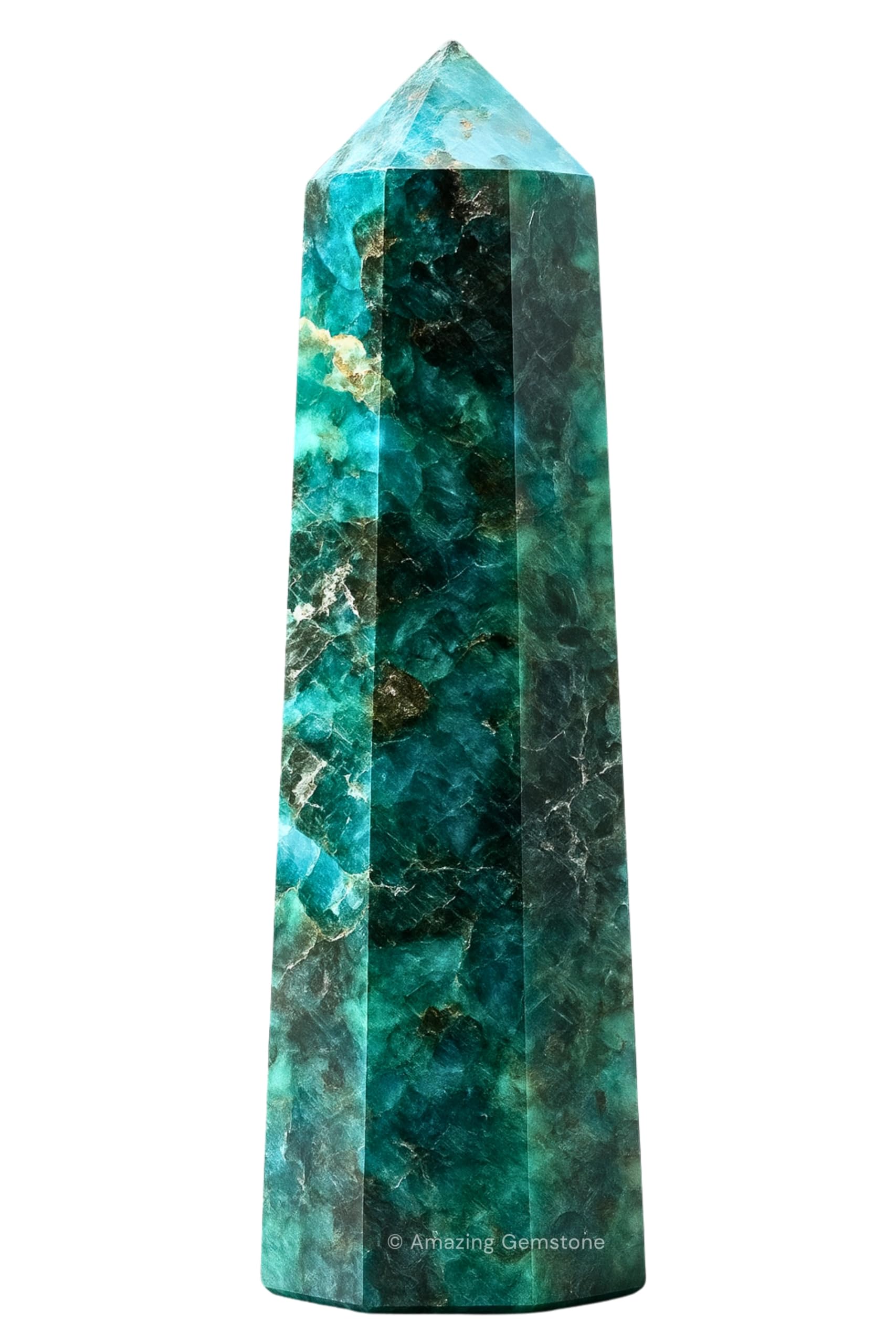 Amazing Gemstone Chrysocolla Shattuckite Crystal Towers - Natural Healing Crystal Point Obelisk for Reiki Healing and Crystal Grid (2" to 3" INCH)