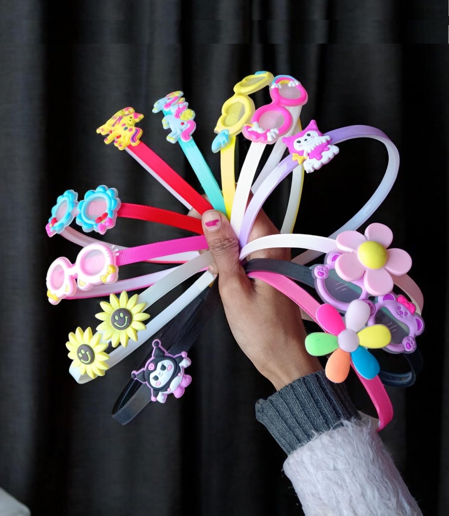 Cartoon Hairbands for Girls & Women – Cute and Funny Headbands for Kids, Toddlers & Babies | Fun Hair Accessories (Multiple Designs, Pack of 6 Pcs)