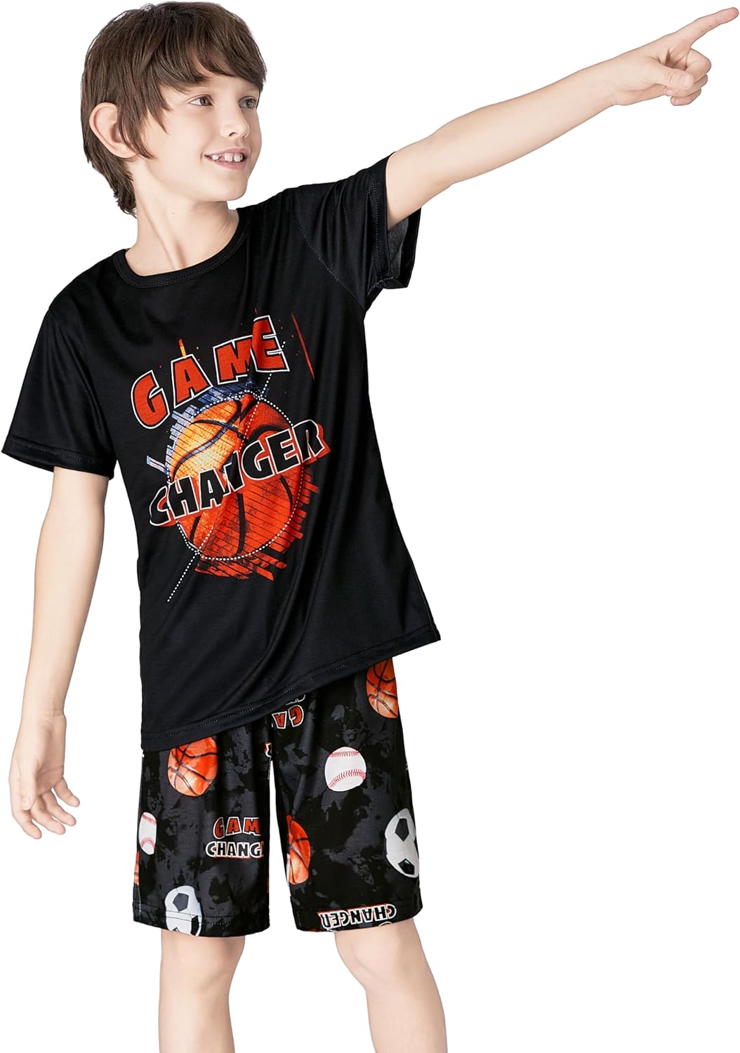 Beezizac Little Big Boys 2-Piece Cozy Pajamas Short Sleeve Cool Summer PJ Set Kid Sleepwear Size 6-18 - Image 3