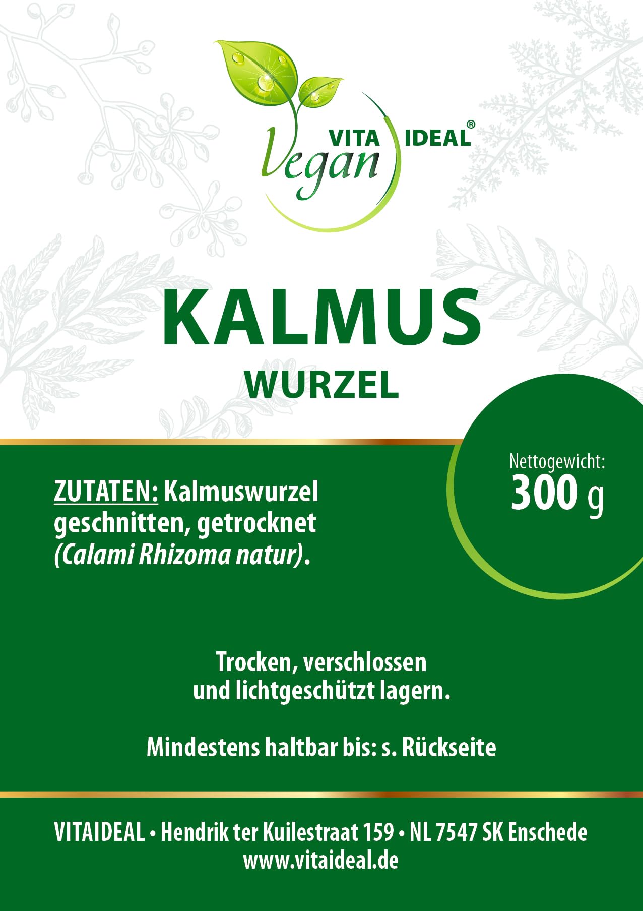 Vegan® KALMUS - Wurzel 2x 300g geschnitten & getrocknet - Acorus calamus - KALMUSWURZEL - Kalmuswurzel Kräuter Tee & Aufguss, ohne Zusatzstoffe.