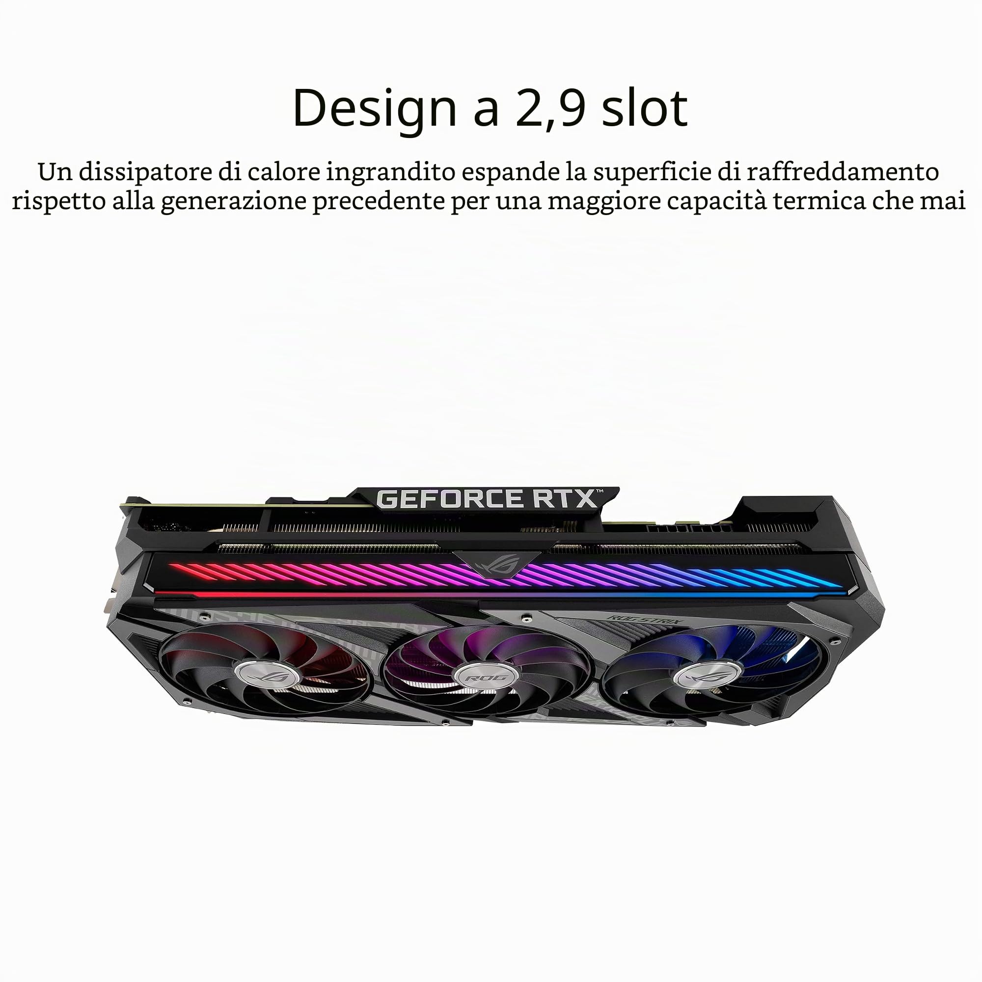 ASUS ROG Strix RTX 3070 V2 Scheda Grafica, 8 GB GDDR6, PCIe 4.0, HDMI 2.1, DisplayPort 1.4a, PSU Consigliata 750W, Illuminazione RGB, GPU Tweak II, Ventole Axial Tech, GPU Tweak II, LHR, Nero