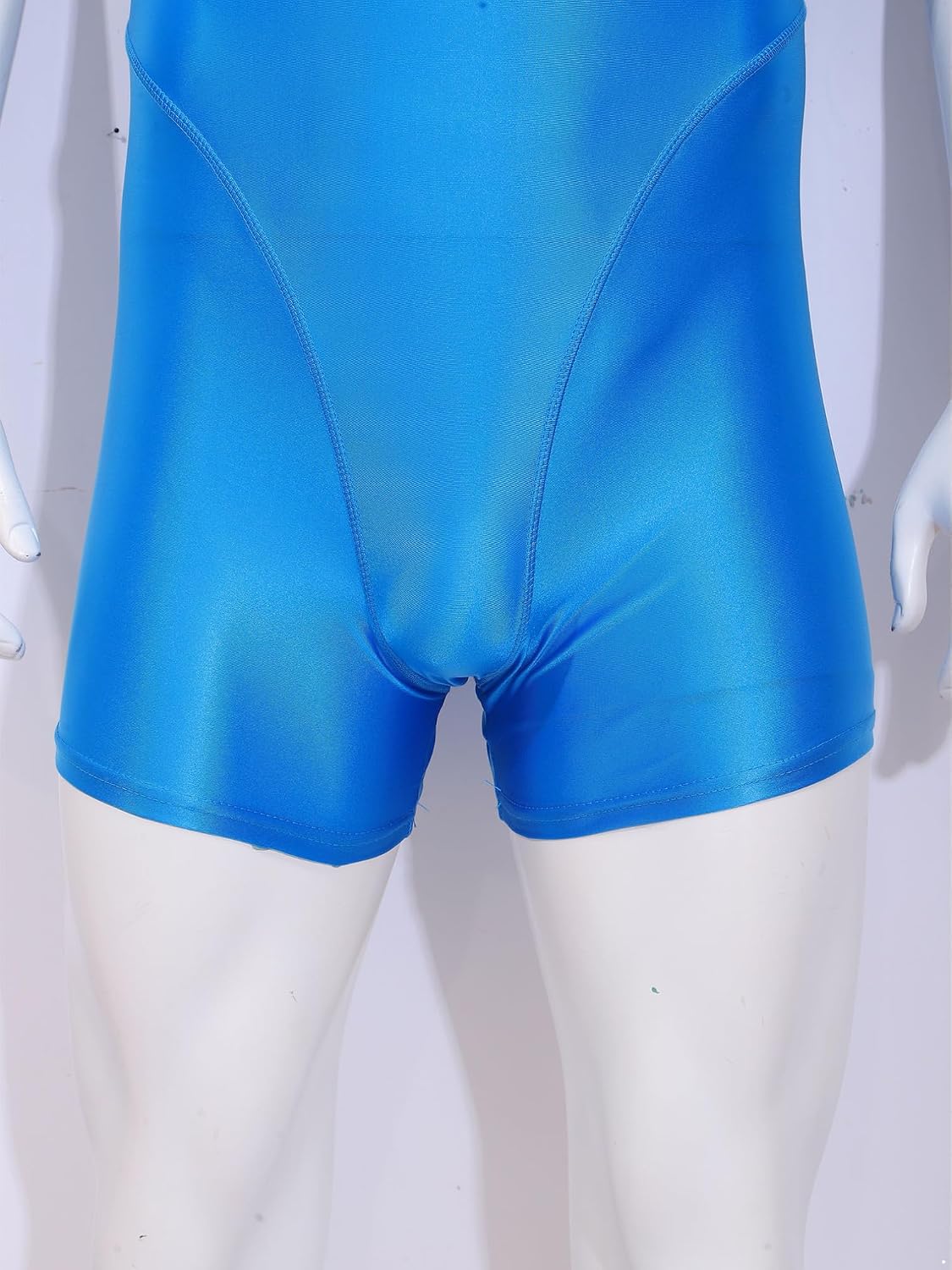 FEESHOW Men Diving Tights Swimwear Rash Guard Diving Suit | Extreme Swimwear,Modest Bathing Suit,Mock Neck,Rash Guard Wetsuit,Solid Color,Swimming Training Bodysuit,Tummy Control