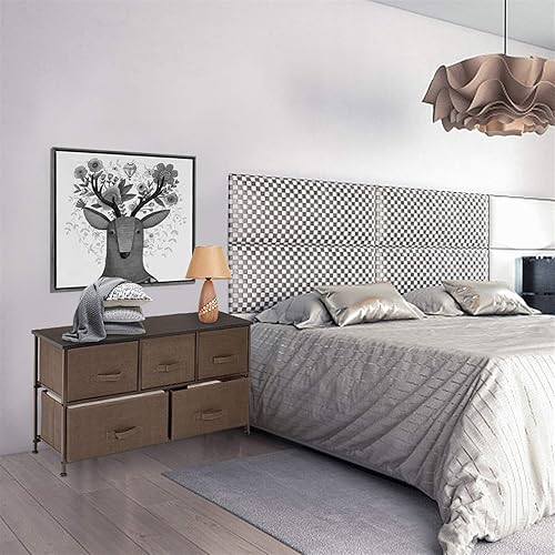 Miniatura 2 de Cómoda estrecha torre de almacenamiento delgada con 4 cajones de tela unidad de almacenamiento vertical para sala de estar cocina espacio espacio