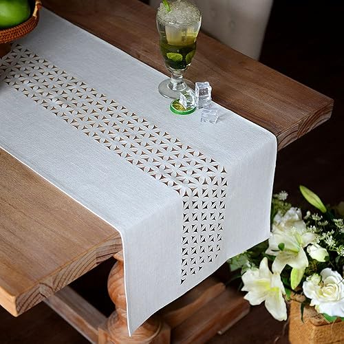 Miniatura 2 de ARTABLE Camino de mesa rectangular de tela para el hogar, jardín, con borde bien recortado para pícnics, interiores y exteriores, comedor, mesas