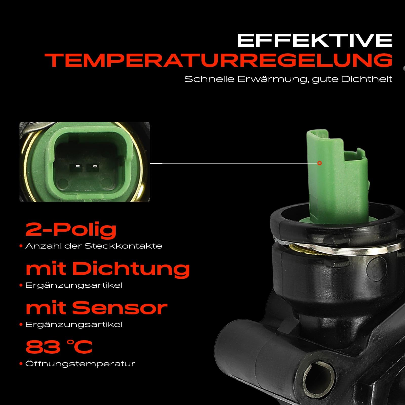 Frankberg Refrigerante del Termostato Compatibile con C4 Grand Picasso I UA C4 II NC C4 Picasso I MPV UD C5 III RD C5 III Break RW C8 EA, EB DS4 NX DS5 Jumpy VF7 Focus III Replace# 1336AS