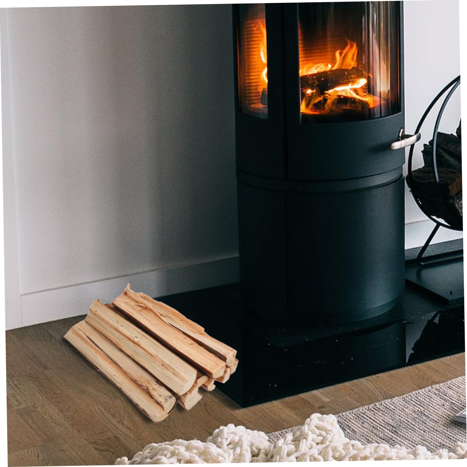 Leños Falsos para Chimenea Decorativos 10 Unidades Madera Natural Rústica Inserto Chimenea Leña Interior Ambiente Acogedor Hogareño