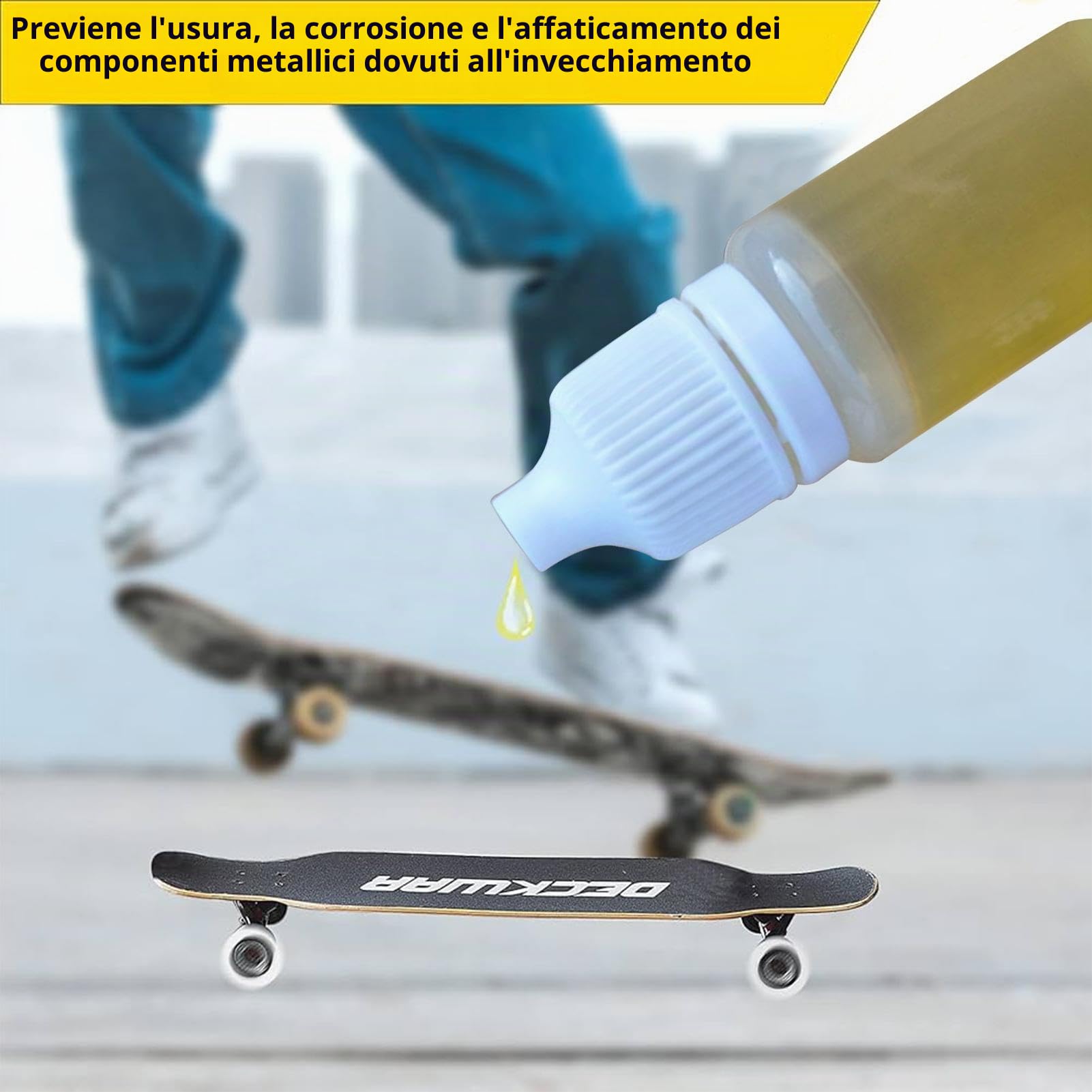 Lubrificante per cuscinetti da skateboard,Olio per cuscinetti da skateboard,Lubrificante per ruote lisce | Lubrificante per cuscinetti per pattini, professionale, ad azione rapida, facile da usare, da