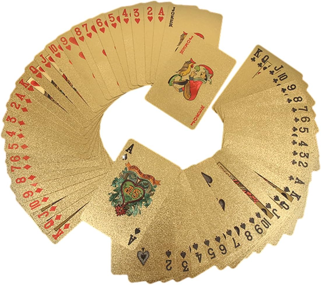 Game Playing Cards Deck Gift Thickened Card Matte Touch Gold Foil Playing Cards Plated Dubai Scenery Poker Table Games Joker Deck with Dubai Landscape Pattern