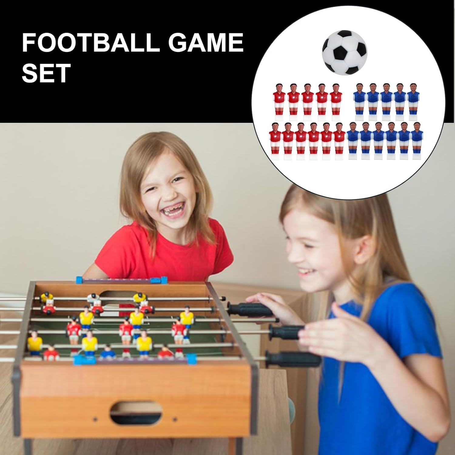 Table Soccer -Soccer Table Men Set - Tble Sccer Player Figures, Tournament Football Game Kit, Fun Football Men Set, Durable Play Figures with Easy Setup | Adults, Boys, Fans, Boyfriends Tbletop